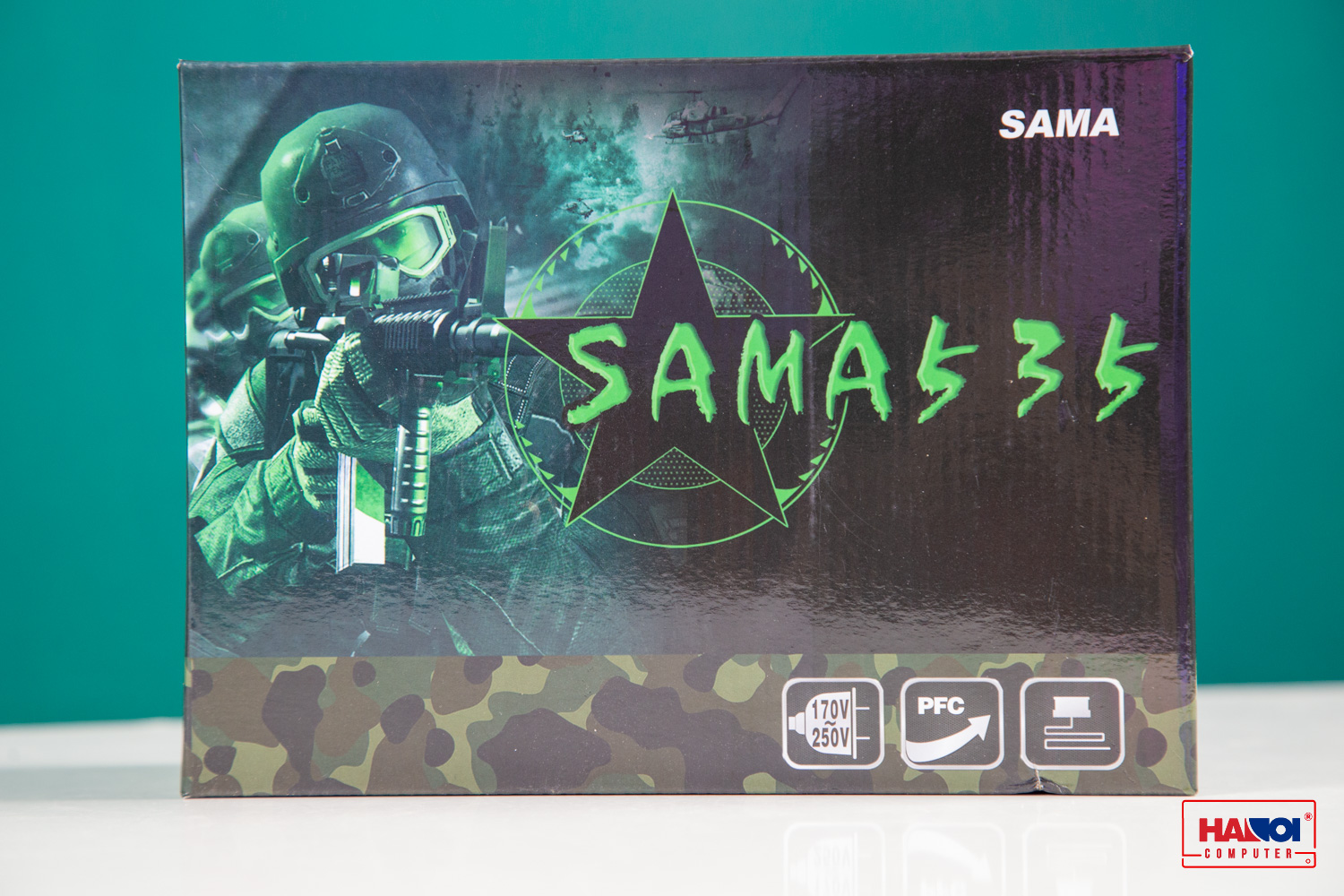 Nguồn SAMA 535-PPFC 400W (Màu Đen / Fan Trắng) full box